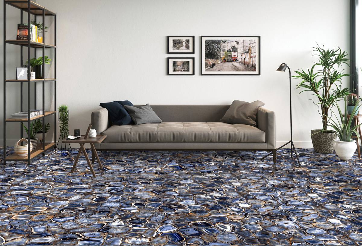 Staro Palacio Rock Azul Керамогранит Staro Palacio Rock Azul 60x120 высокий глянец синий камень